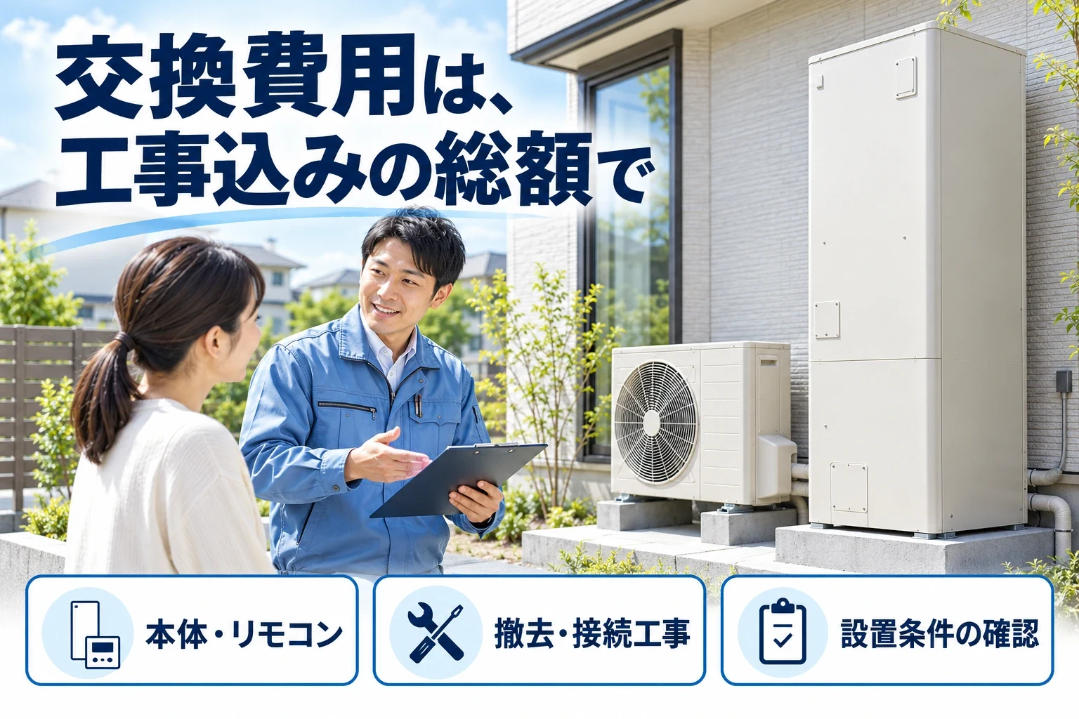 エコキュート交換の工事内容と総額を案内