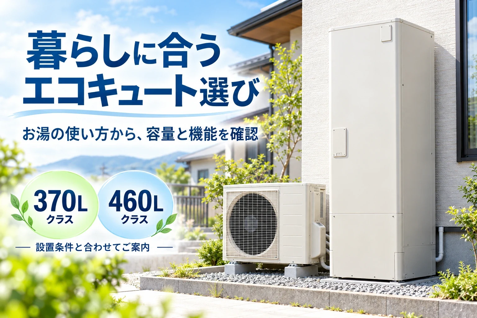 暮らしに合うエコキュートの容量と機能選び